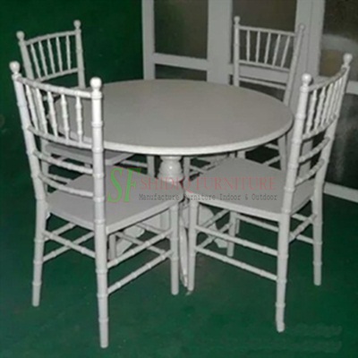Set Meja Makan Kursi Tiffany Putih SF-KTF05