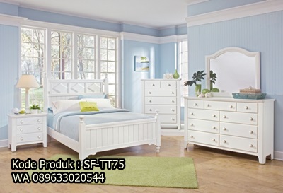 SF-TT75 Set Tempat Tidur Anak Modern Warna Putih