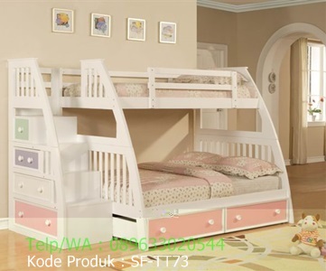 SF-TT73 Set Tempat Tidur Tingkat Anak Perempuan Terbaru