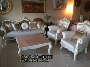 Set Sofa Tamu Mewah Duco Putih SF-KT83