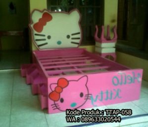 Harga Tempat Tidur Anak Perempuan Hello Kitty TTAP-058