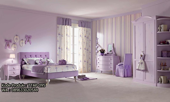 TTAP-095 tempat tidur anak perempuan warna ungu