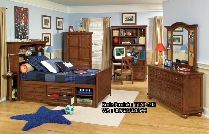 TTAP-102 dekorasi kamar tidur anak laki-laki minimalis